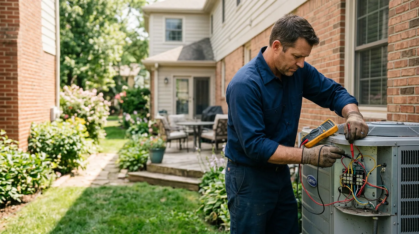 HVAC technician working near Wynnewood, OK